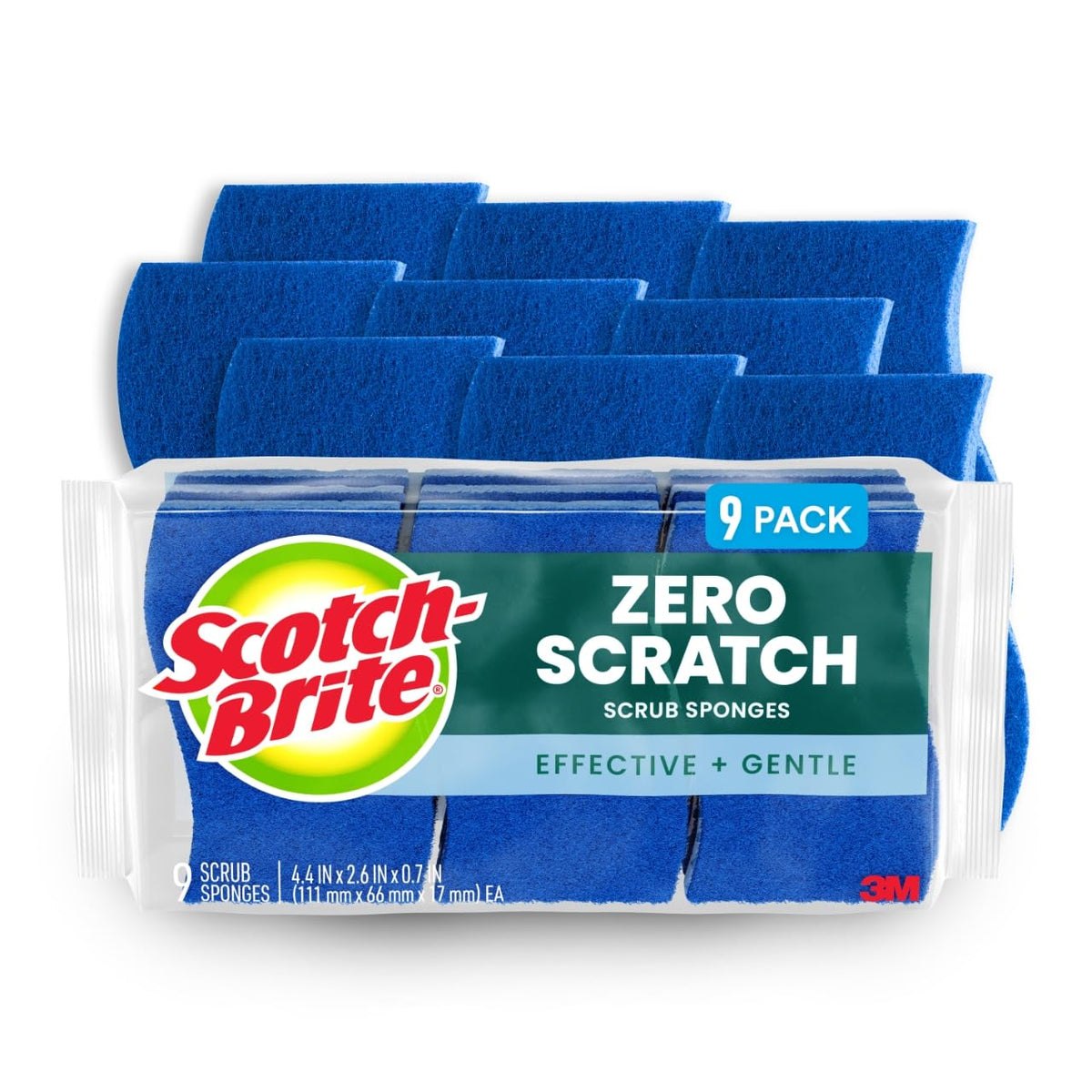 Zero Scratch Scrub Sponge, 9 Pack K6569
