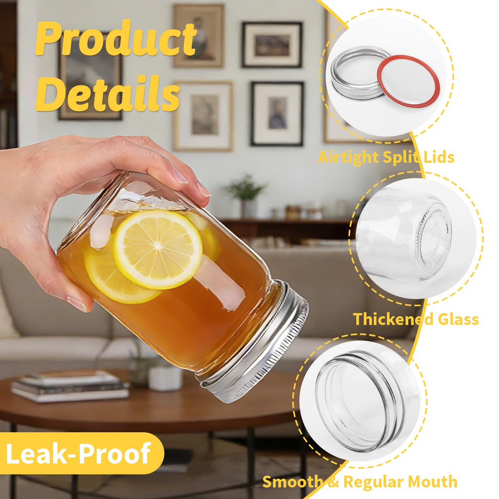 12 oz Regular Mouth Mason Jars 20 Pack K40097