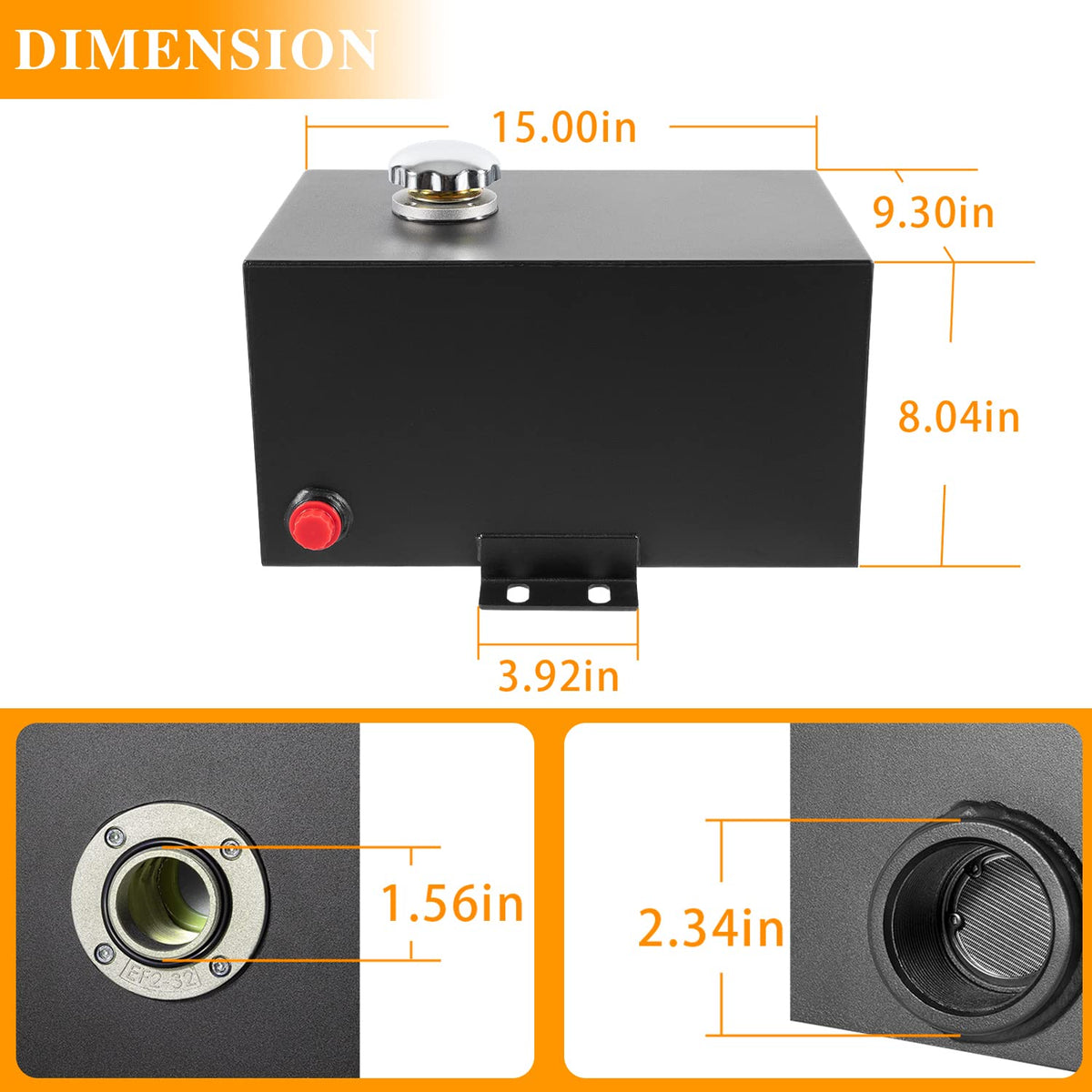 5 Gallon 14 Gauge Steel Hydraulic Fluid Reservoir Tank O393785