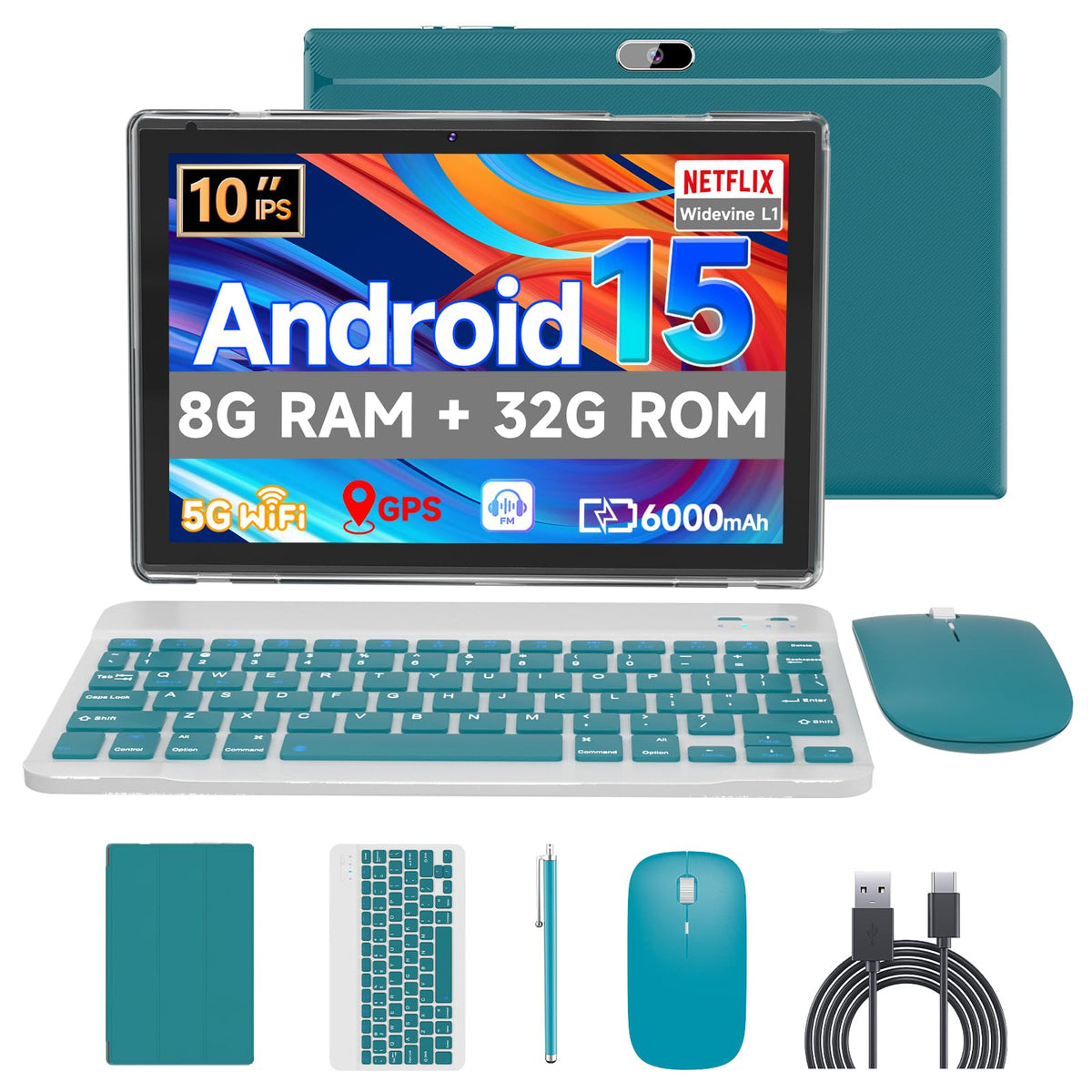 10 inch 2 in 1 Tablet with Keyboard Case D4392