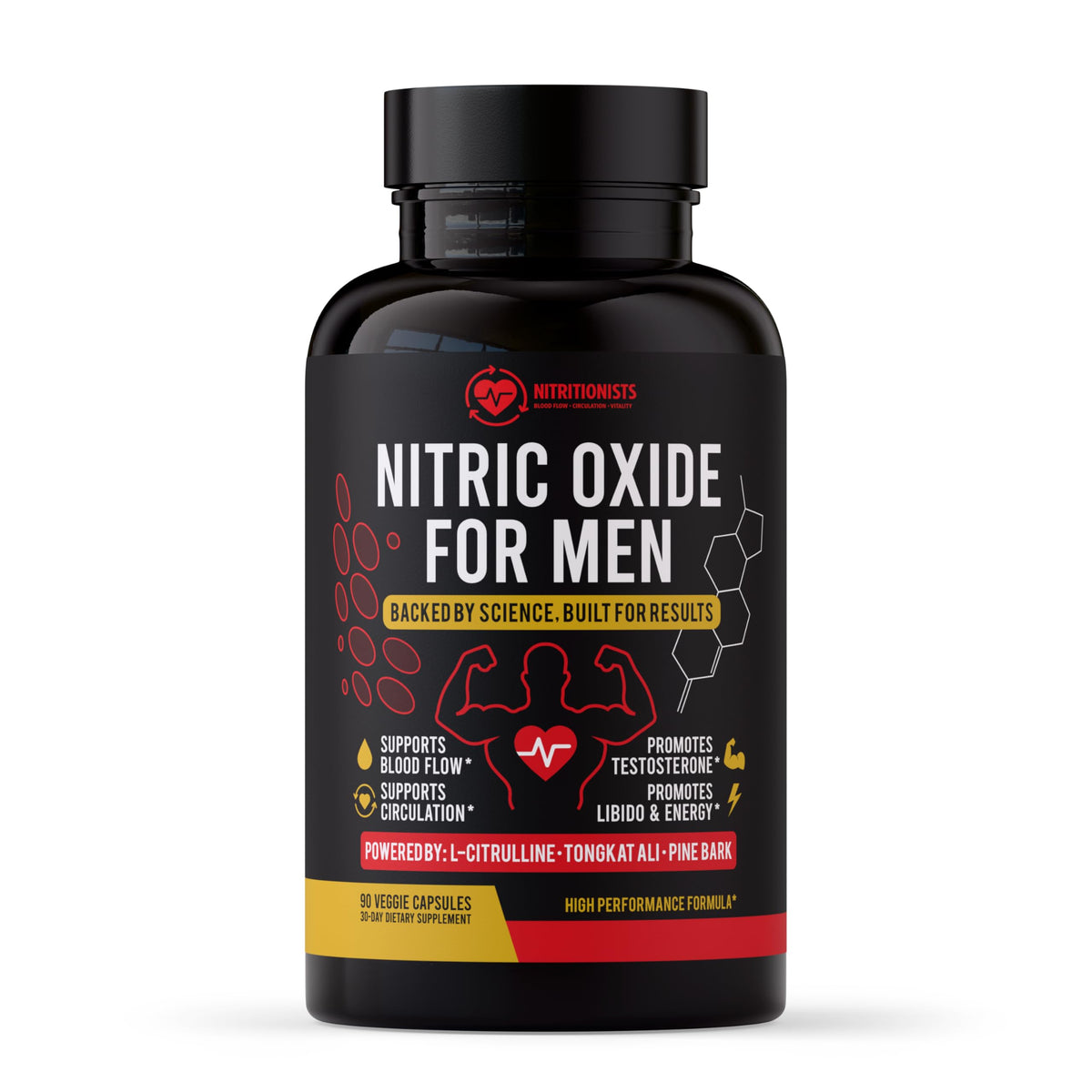 90 Capsules Nitric Oxide Supplement O3736
