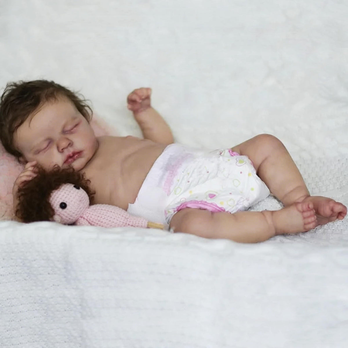 Realistic Silicone Full Body Girl Baby Doll with Hair B985086