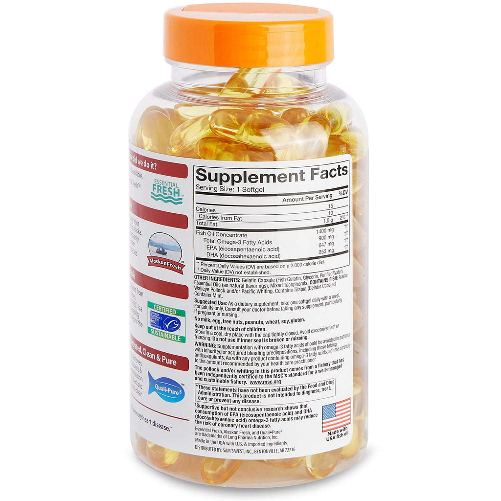 Omega 3 Fish Oil 1400 mg 150 Softgels G7925