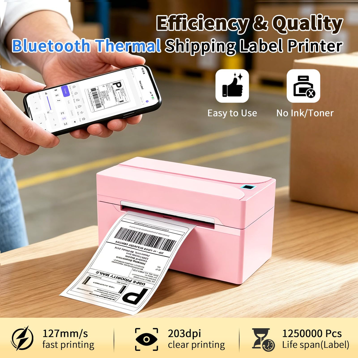 Bluetooth Thermal Label Printer F741062