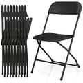 10 Pack Black Plastic Folding Chairs M683891