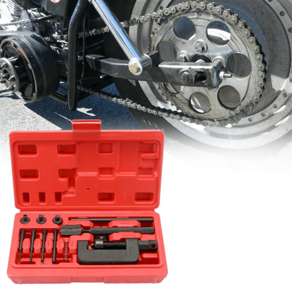 Motorcycle Bike Chain Breaker Riveter Tool Set with Carry Box H437
