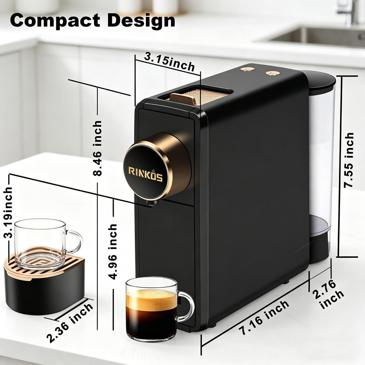 20 Bar Programmable Espresso Machine with 18oz Tank O19584