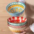 Bohemian Ceramic Cereal/Soup Bowls Set of 4 N8315