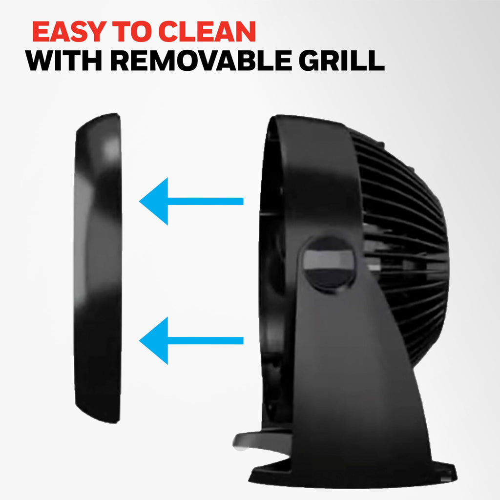Black 3 Speed Tabletop Air Circulator Fan X4237