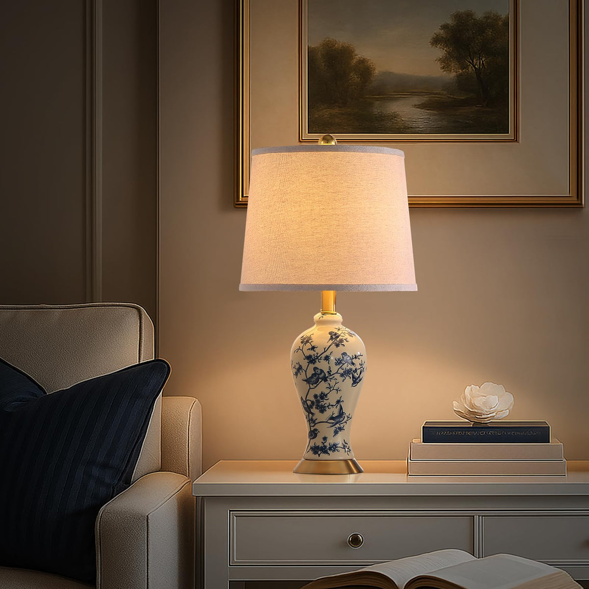 24" Ceramic Table Lamps Set of 2 C125