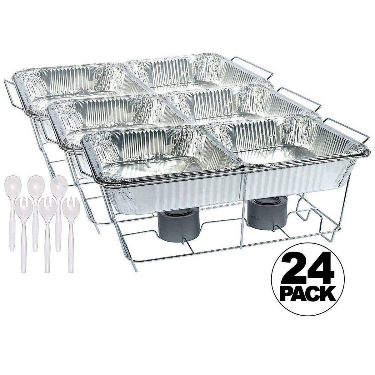 Disposable Aluminum Chafing Dish Buffet Set 24PC O912523