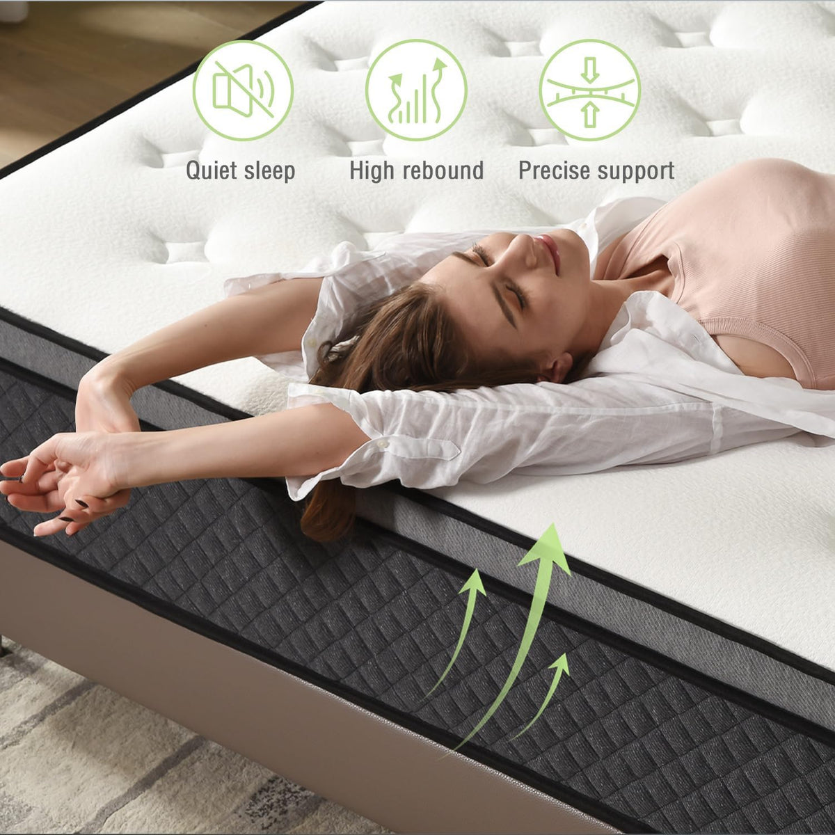 Full Size 12 Inch Hybrid Gel Memory Foam Mattress T418