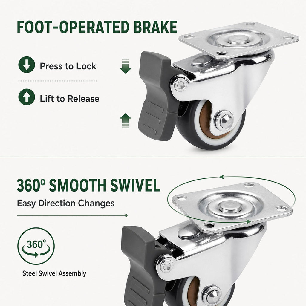 1 Inch Caster Wheels Set of 4 V471755