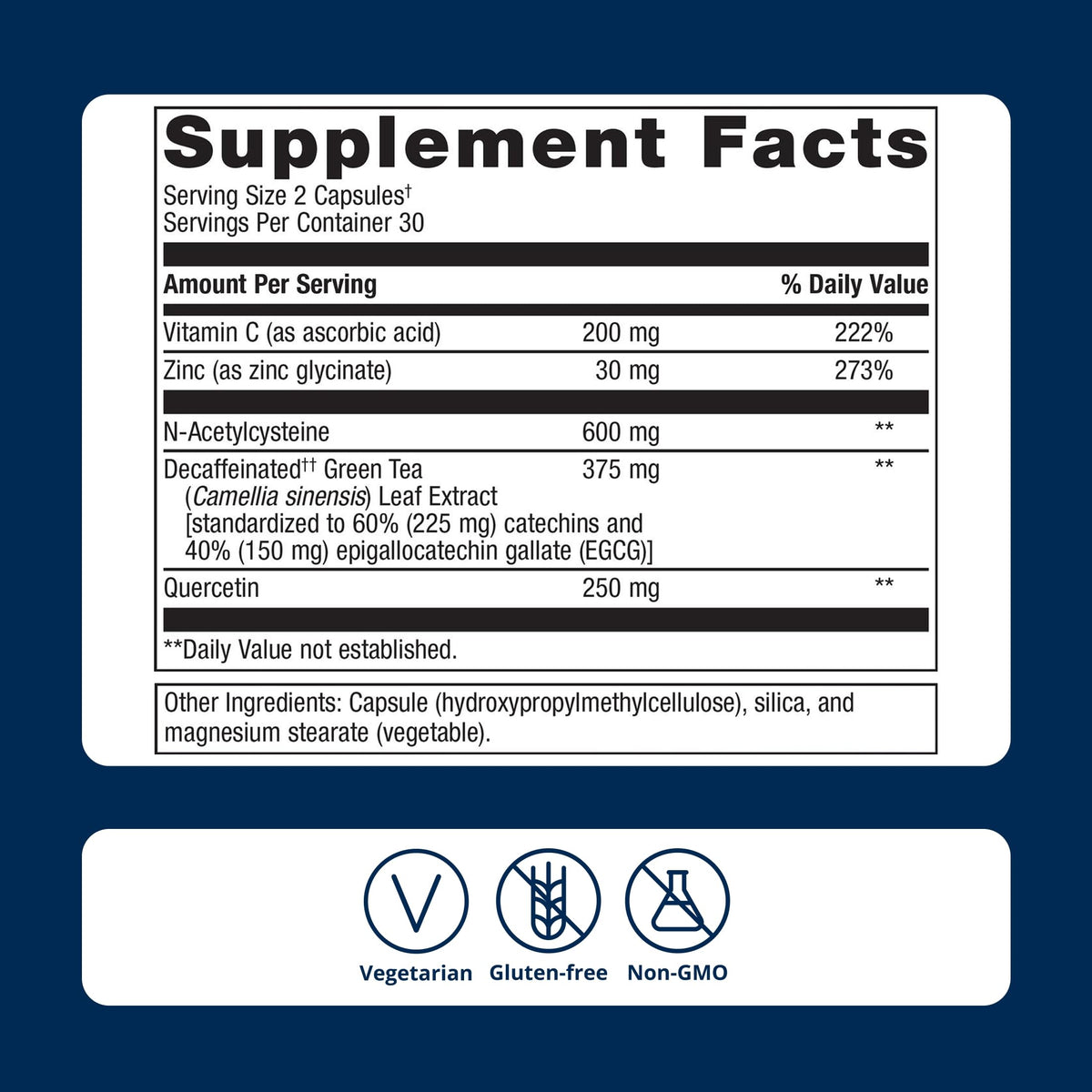 Vitamin C and Zinc 60 Capsules P211