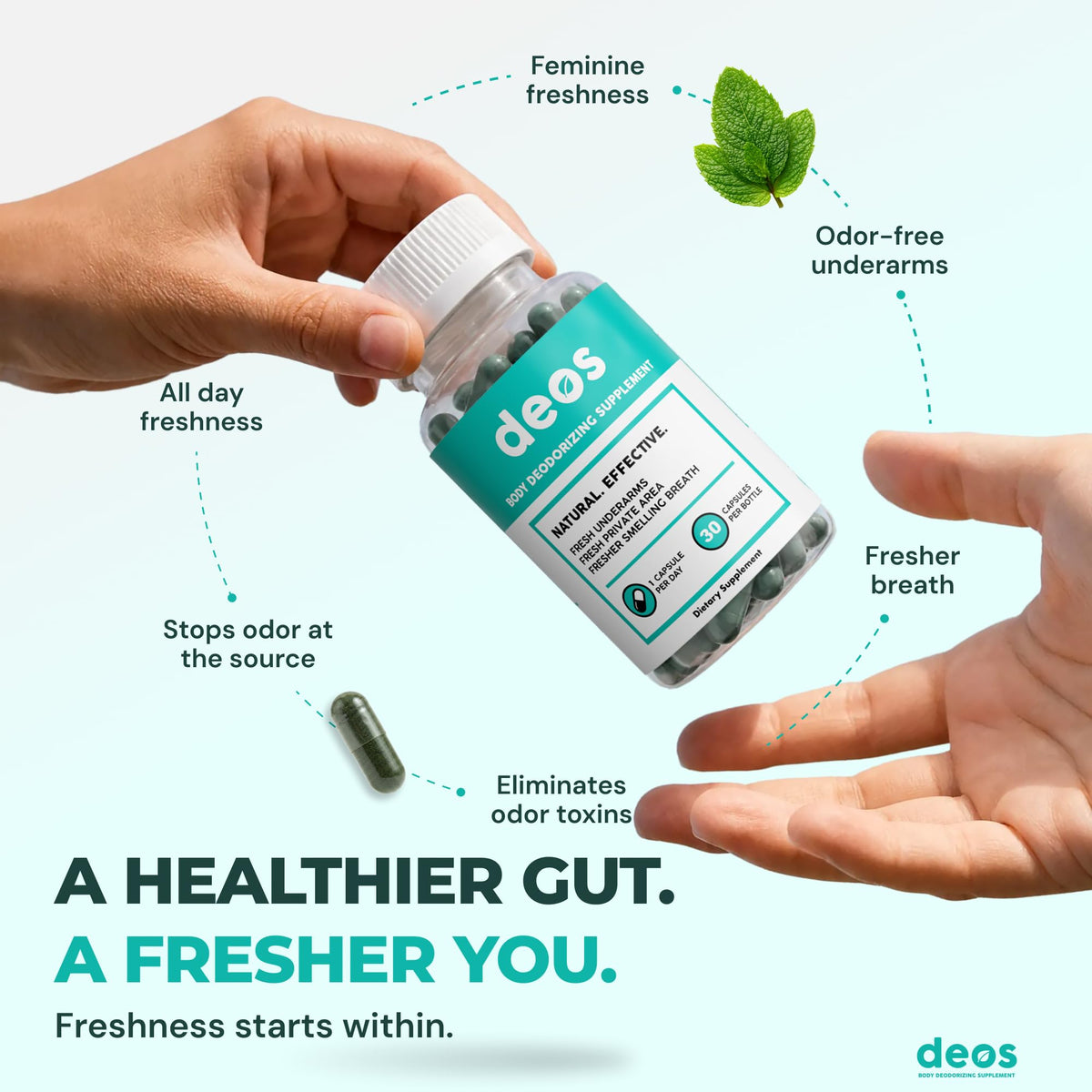 Internal Deodorant Supplement Capsules 30 Pcs U321181