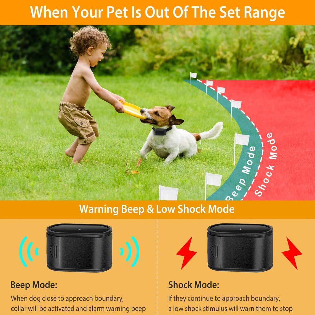 Electric In-ground Dog Fence with Waterproof Collar D158102