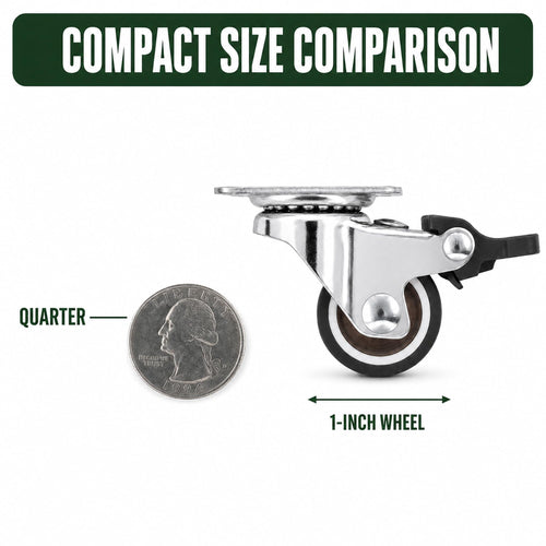 1 Inch Caster Wheels Set of 4 V471755