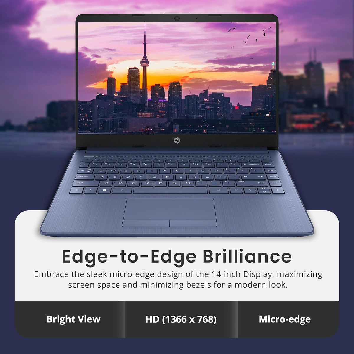 14" Ultral Light Thin Laptop, Quad-Core Intel Celeron, 16GB RAM, 564GB, Windows 11 S, Royal Blue B266