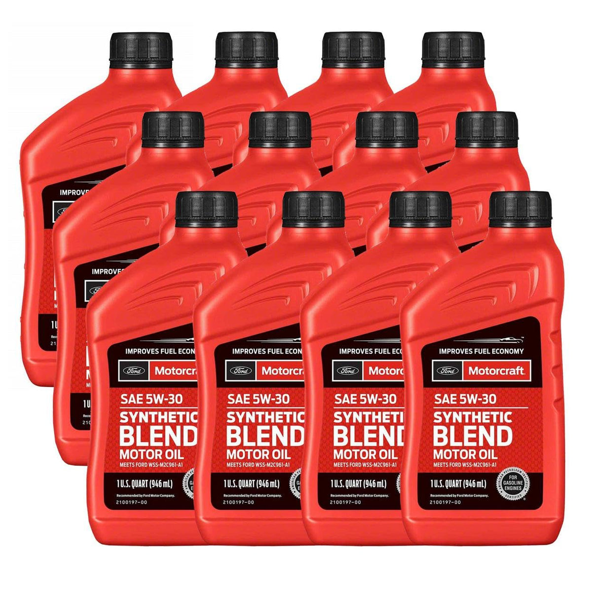 SAE 5W-30 12 Quarts Synthetic Blend Motor Oil D91029