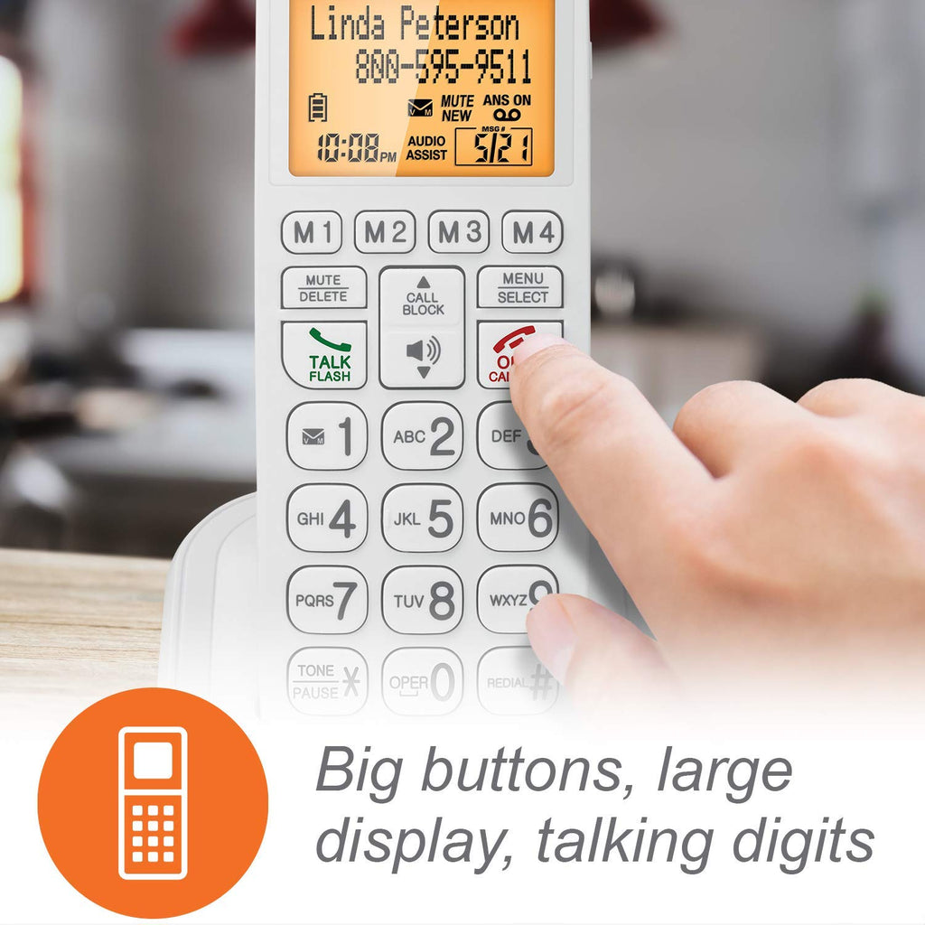 Corded/Cordless Phone System with Big Buttons and Large Display U174629