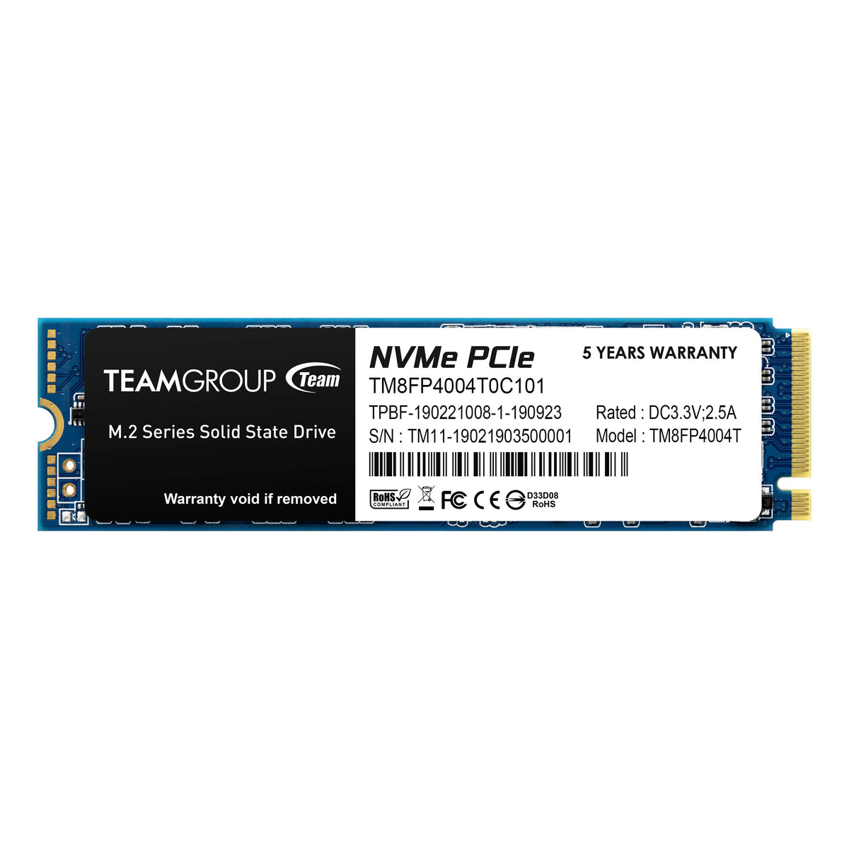 4TB NVMe PCIe Gen3x4 M.2 2280 Internal SSD E312829