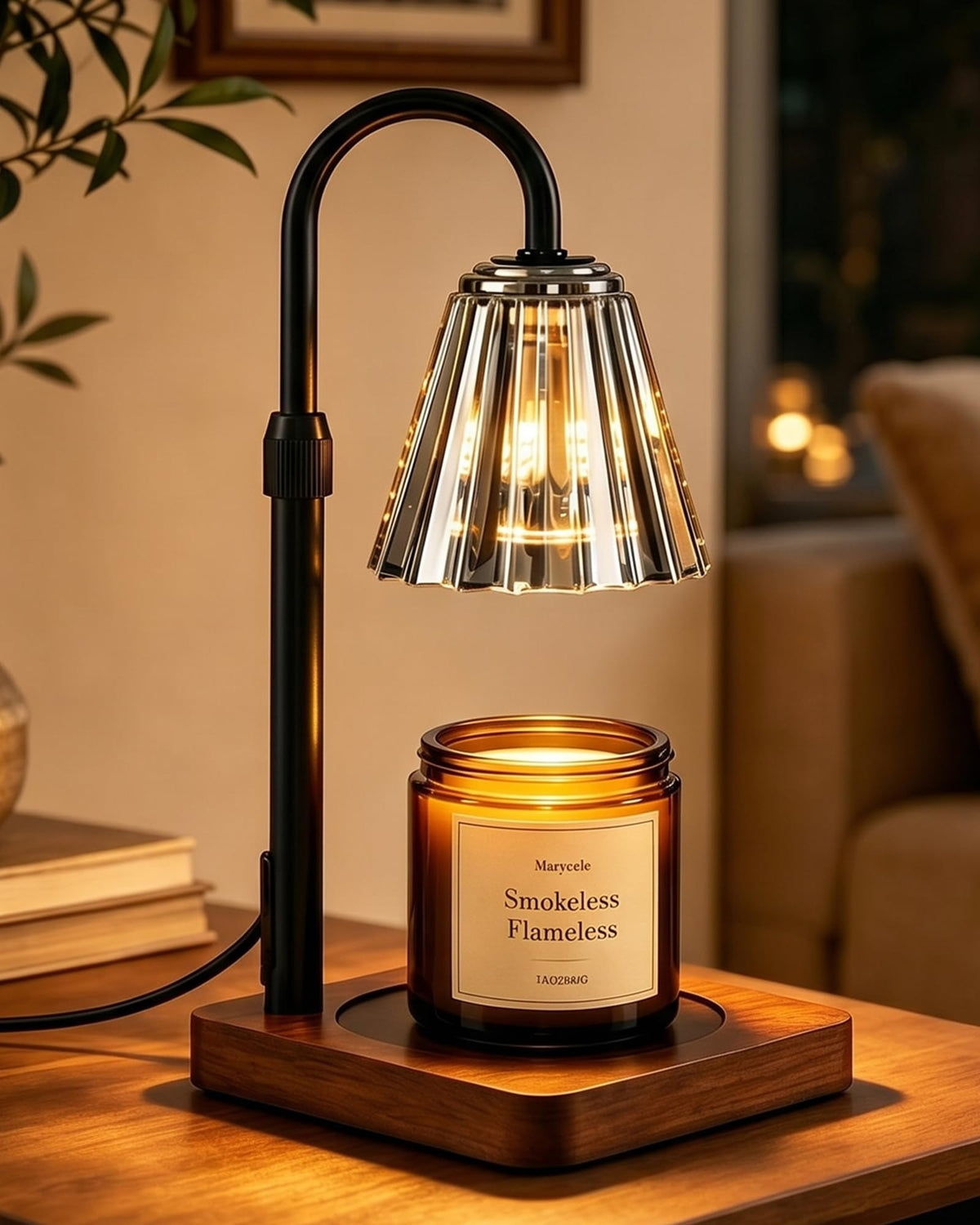 Vintage Candle Warmer Lamp with Timer Dimmer O65428