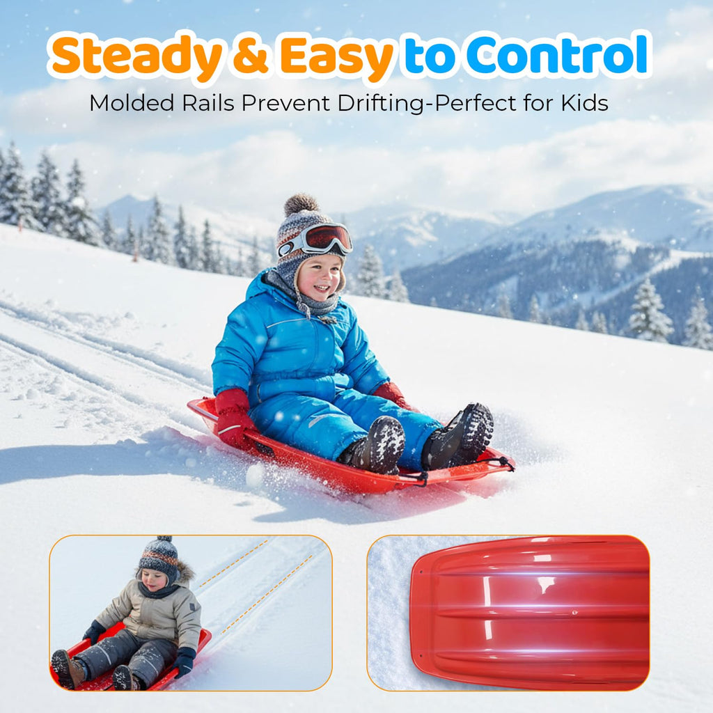 35" Snow Sled with Rope and Handles Y462