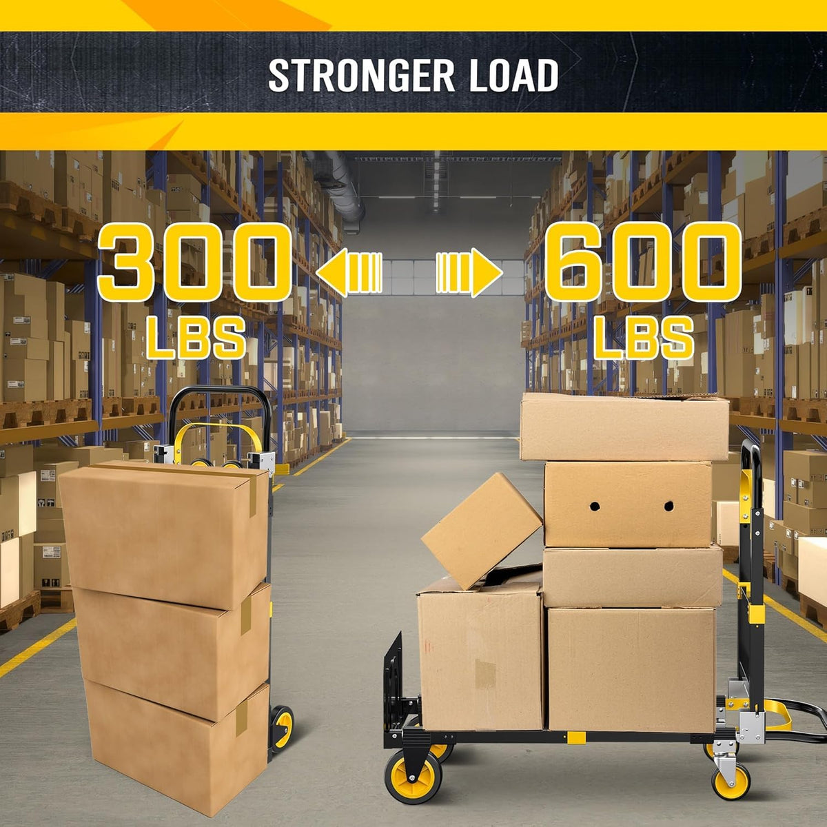 600lbs 3 in 1 Folding Hand Truck Dolly P6358