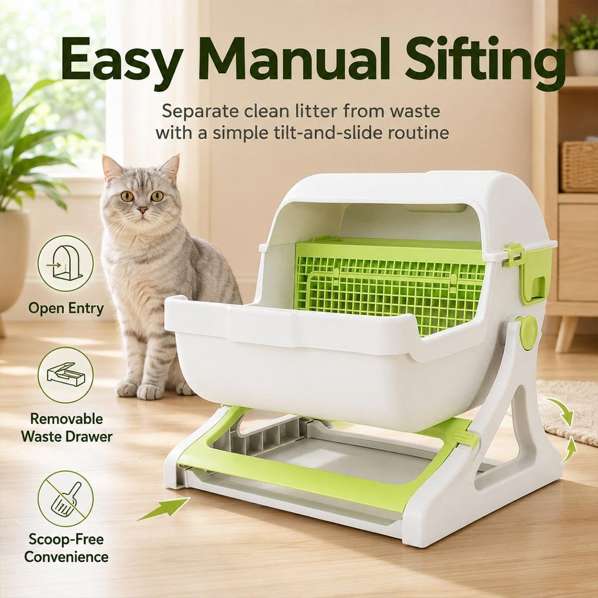 Manual Sifting Cat Litter Box T737796