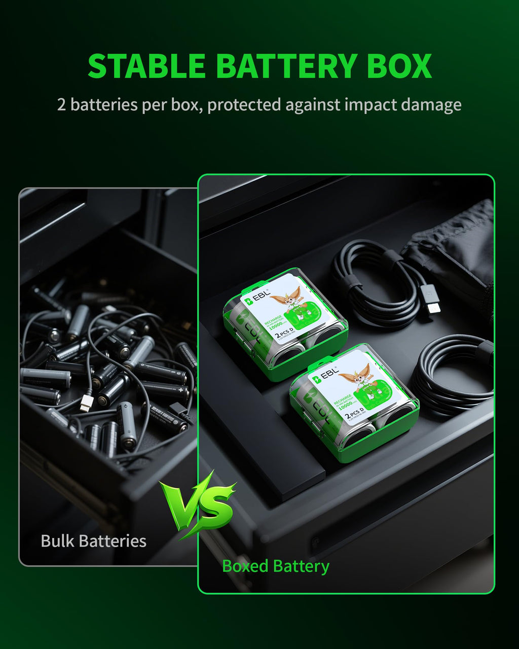 8 Pack 10000mAh Ni-MH D Rechargeable Batteries X284
