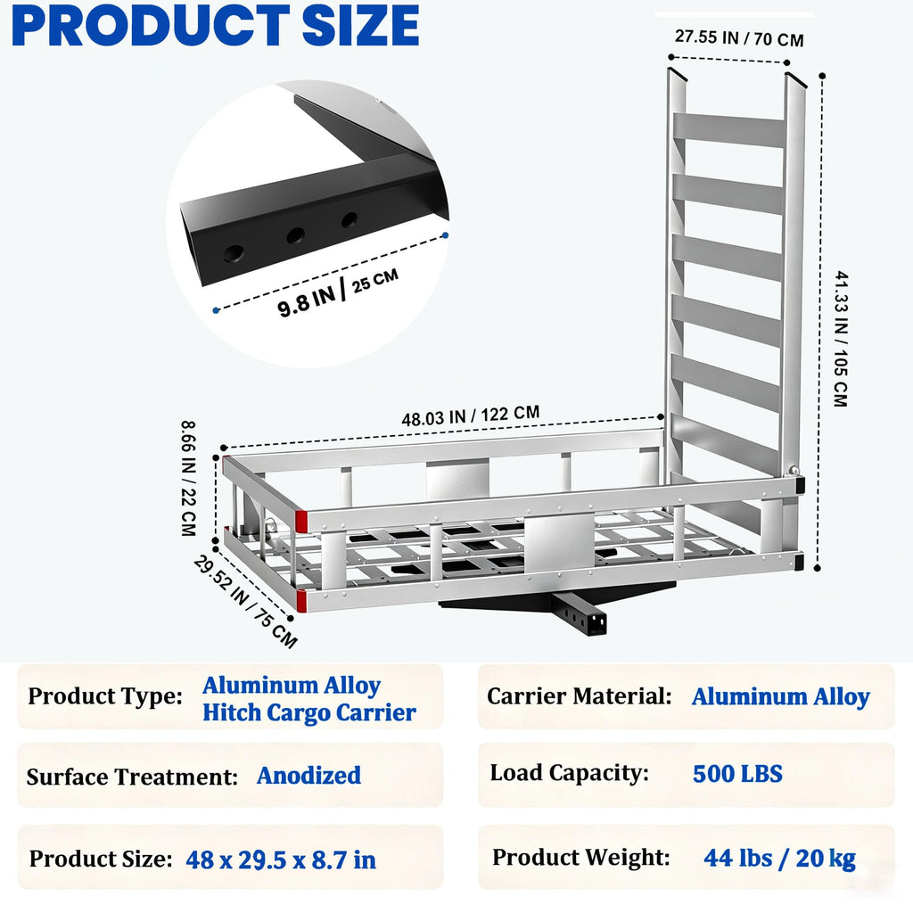 Hitch Cargo Carrier with Folding Ramp R6594
