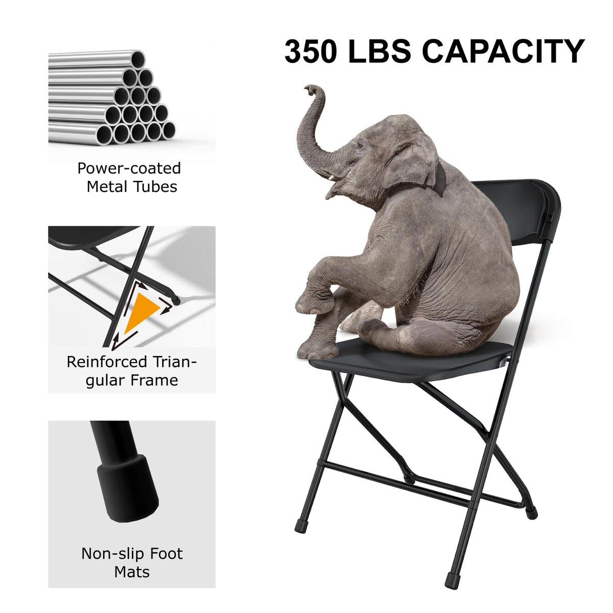 Black Folding Chairs 10 Pack P471