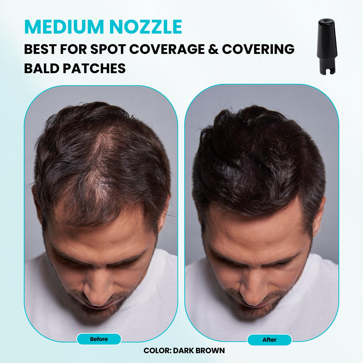 15g Hair Fiber 4 Piece Set with Application Tools C9594