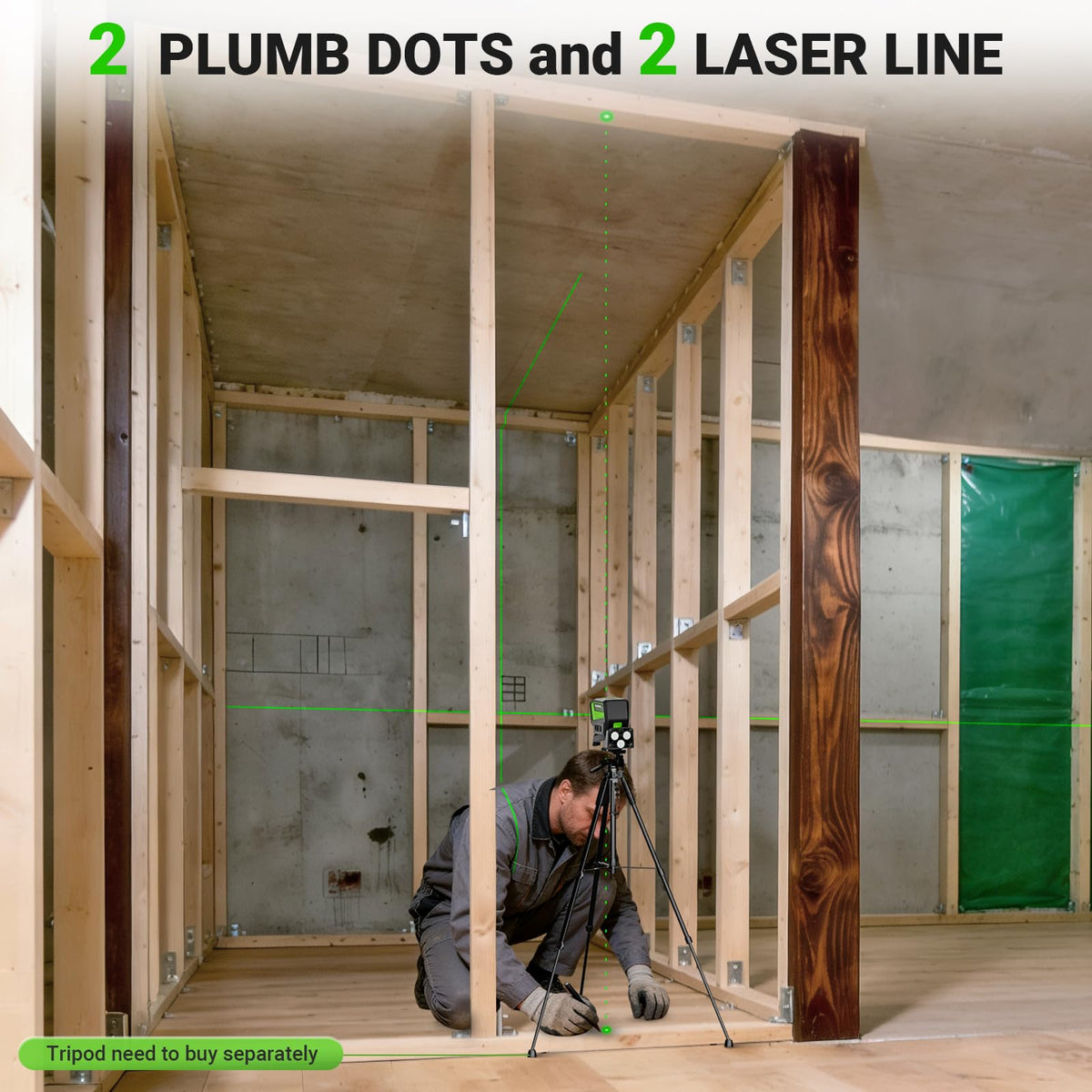 2 Point Cross Line Self Leveling Laser Alignment Tool V295