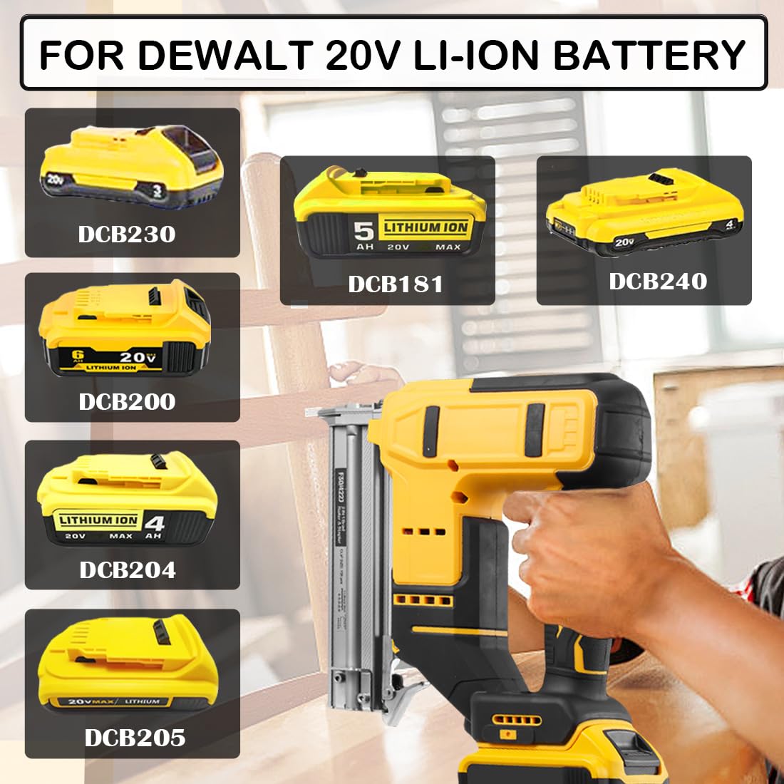 18 Gauge 2 in 1 Cordless Brad Nailer Staple Gun W4024