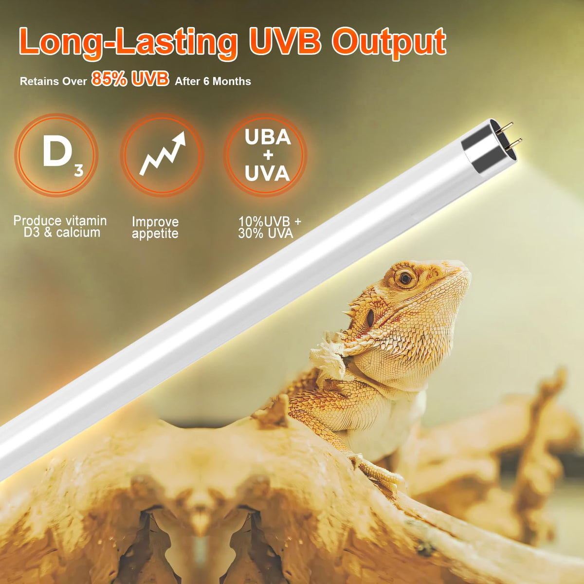 12" T5 UVB Reptile Light Fixture Kit + 11" LED UVB Reptile Light C84189