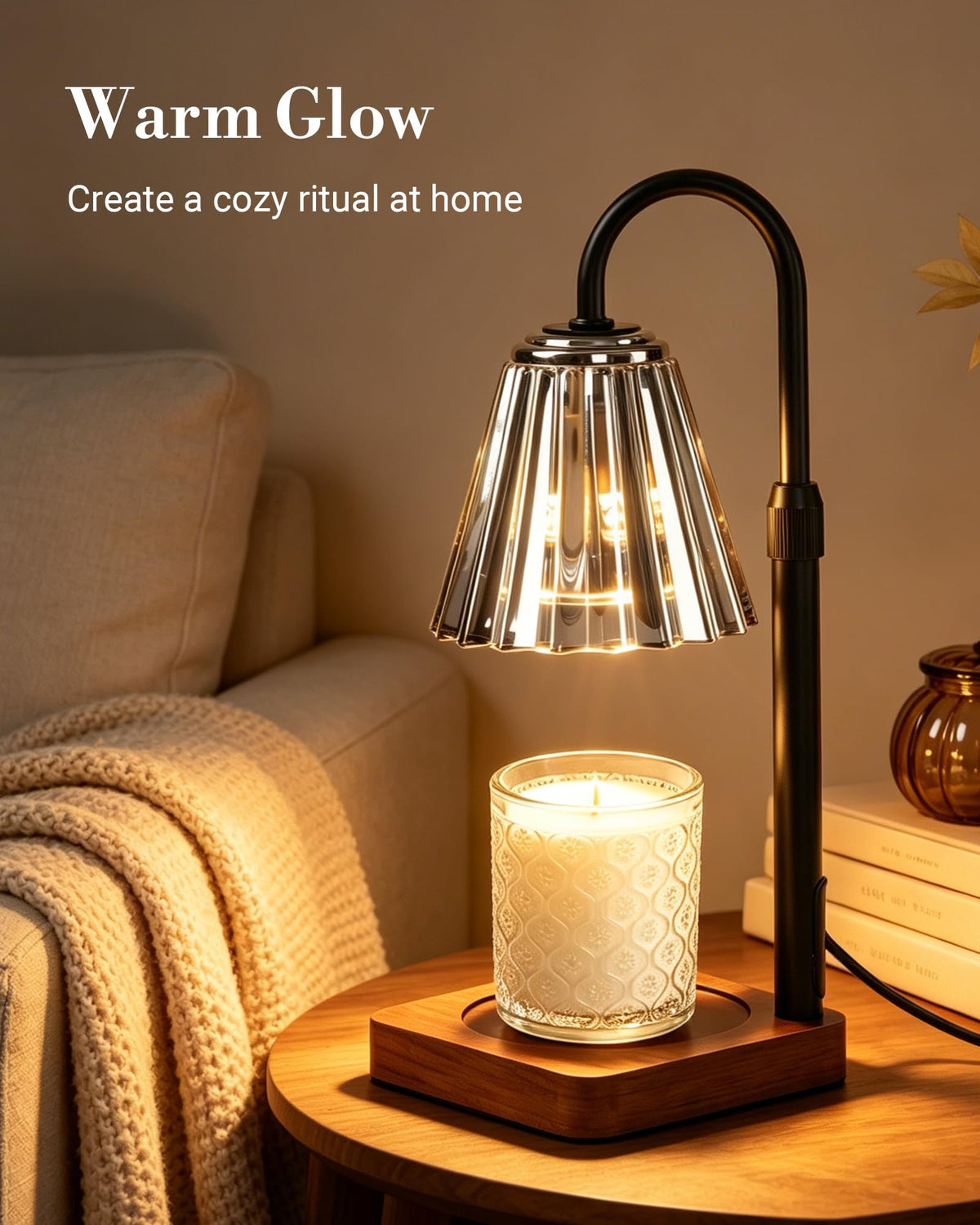 Vintage Candle Warmer Lamp with Timer Dimmer O65428