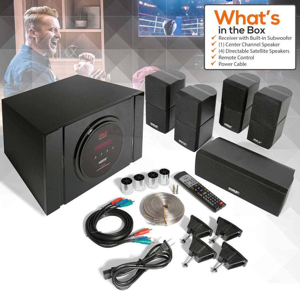 5.1 Channel Bluetooth Home Theater Speaker System with Subwoofer K5801