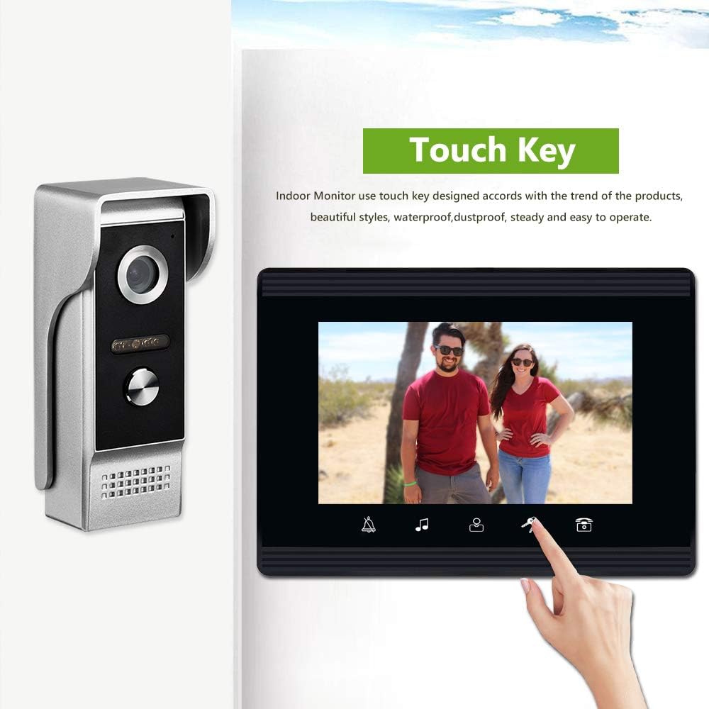 7 Inches Wired Video Intercom System with IR Night Vision Camera X34732