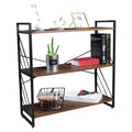 3 Tier Industrial Bookshelf, Walnut R968752