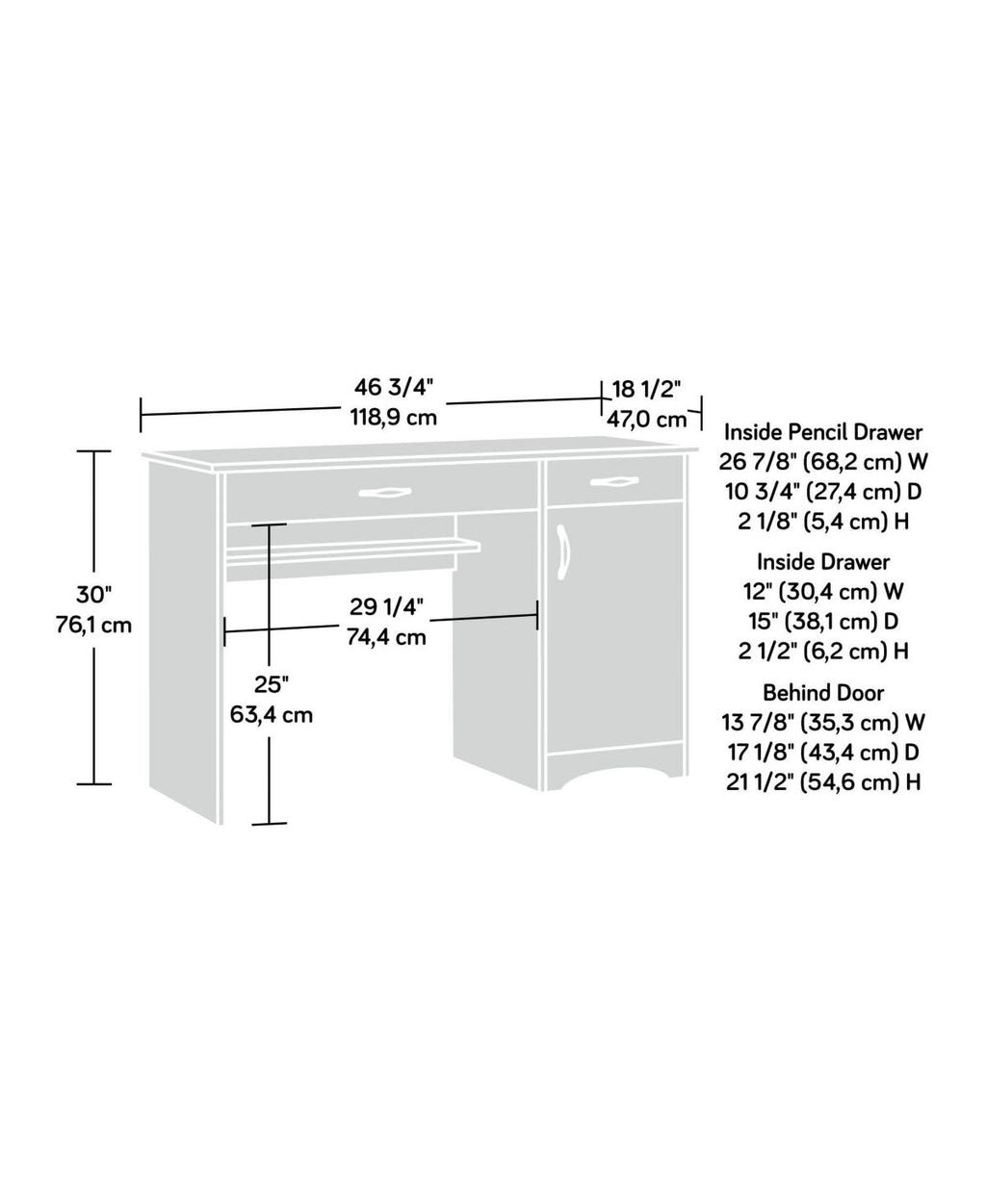 Cinnamon Cherry Computer Desk H6690