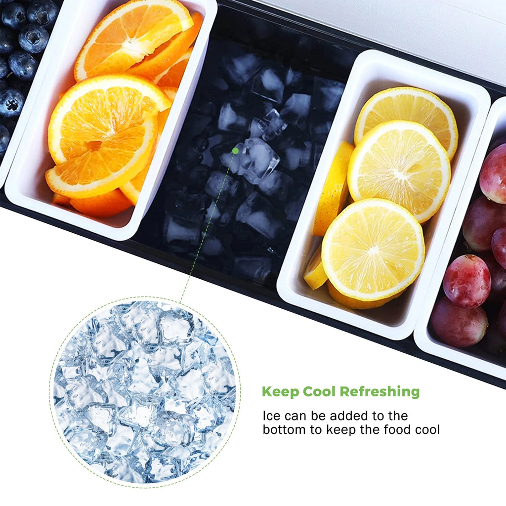 3/4/5/6 Tray Condiment Server with Lid Z37677