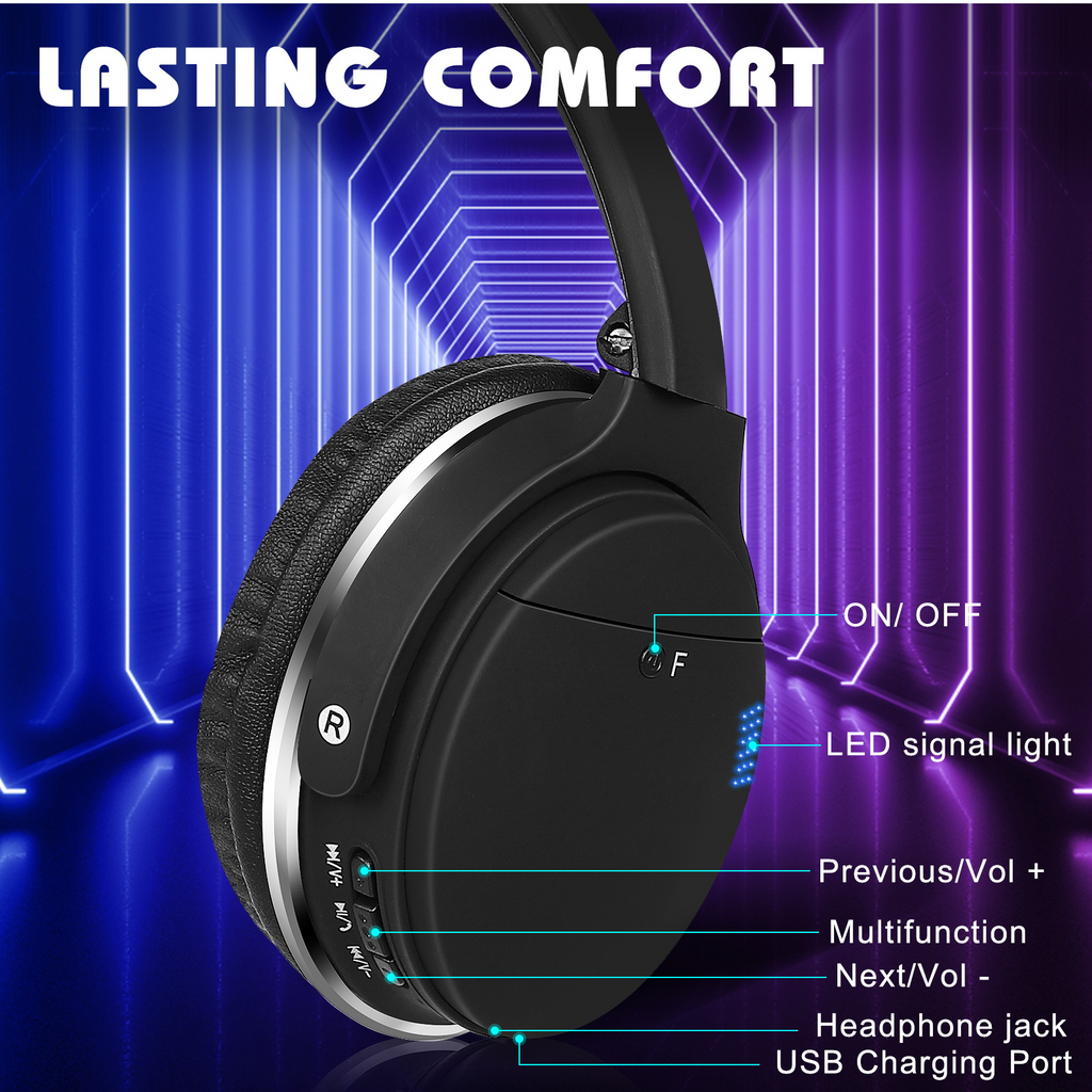 Wireless Bluetooth Over The Ear Headphones with Mic H764618