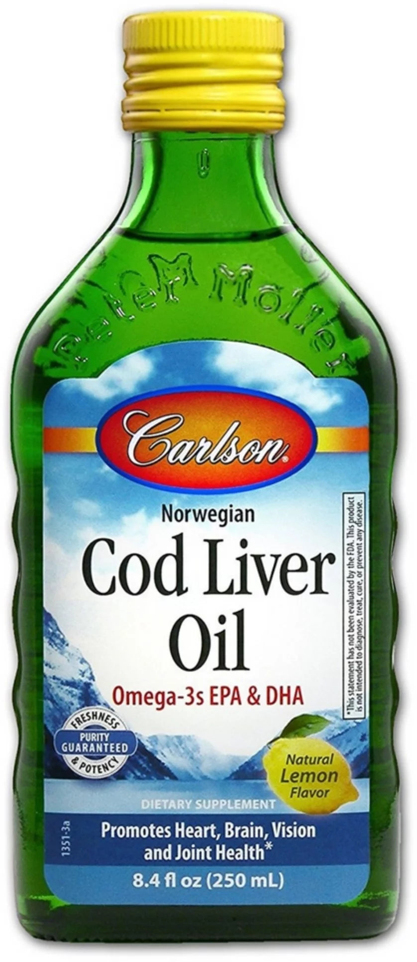Cod Liver Oil Natural Lemon Flavor 8.40 oz Pack of 3 A130383