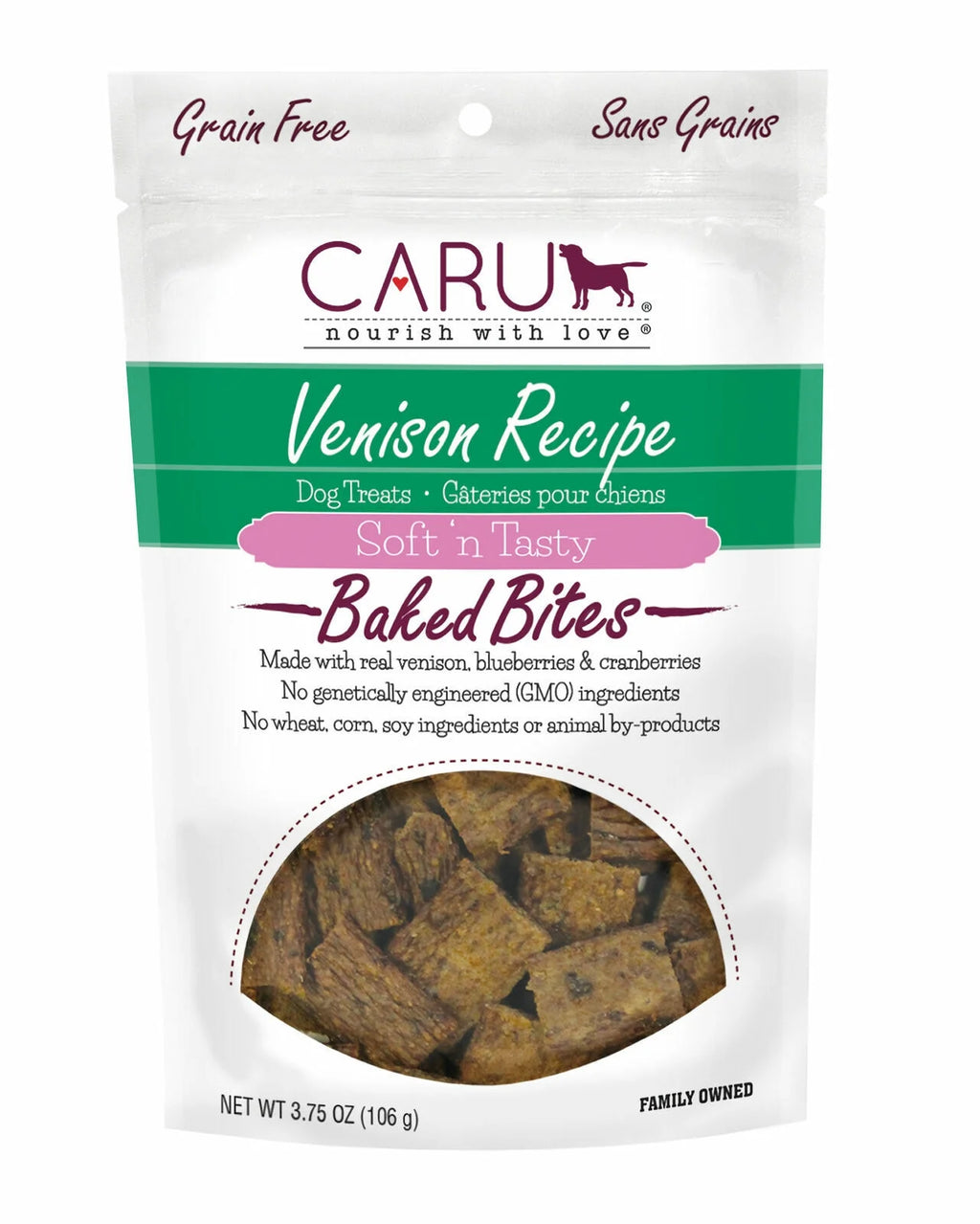 Natural Venison Recipe Dog Treats 4 Oz. (2 Pack) E777102