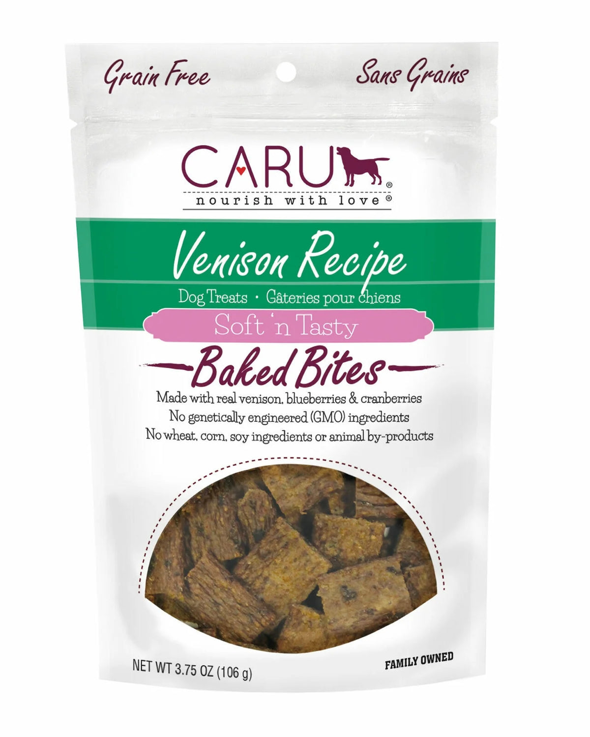 Natural Venison Recipe Dog Treats 4 Oz. (2 Pack) E777102