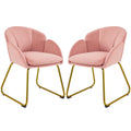 Velvet Dining Chair with Golden Metal Legs L964201