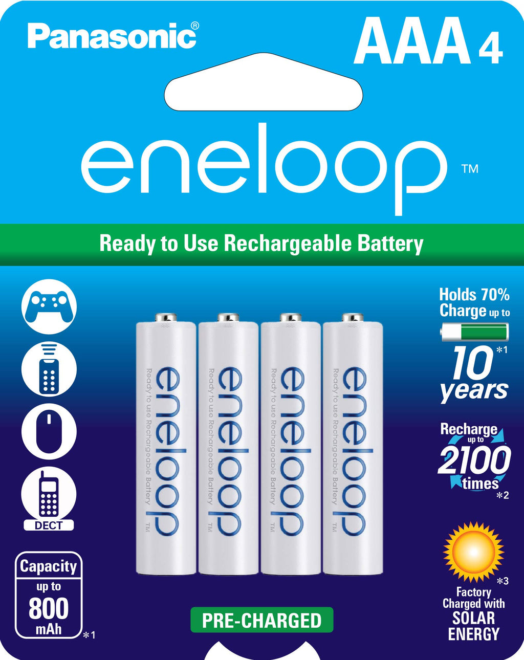 8AA 4AAA Ni-MH Rechargeable Batteries with Quick Charger X210996