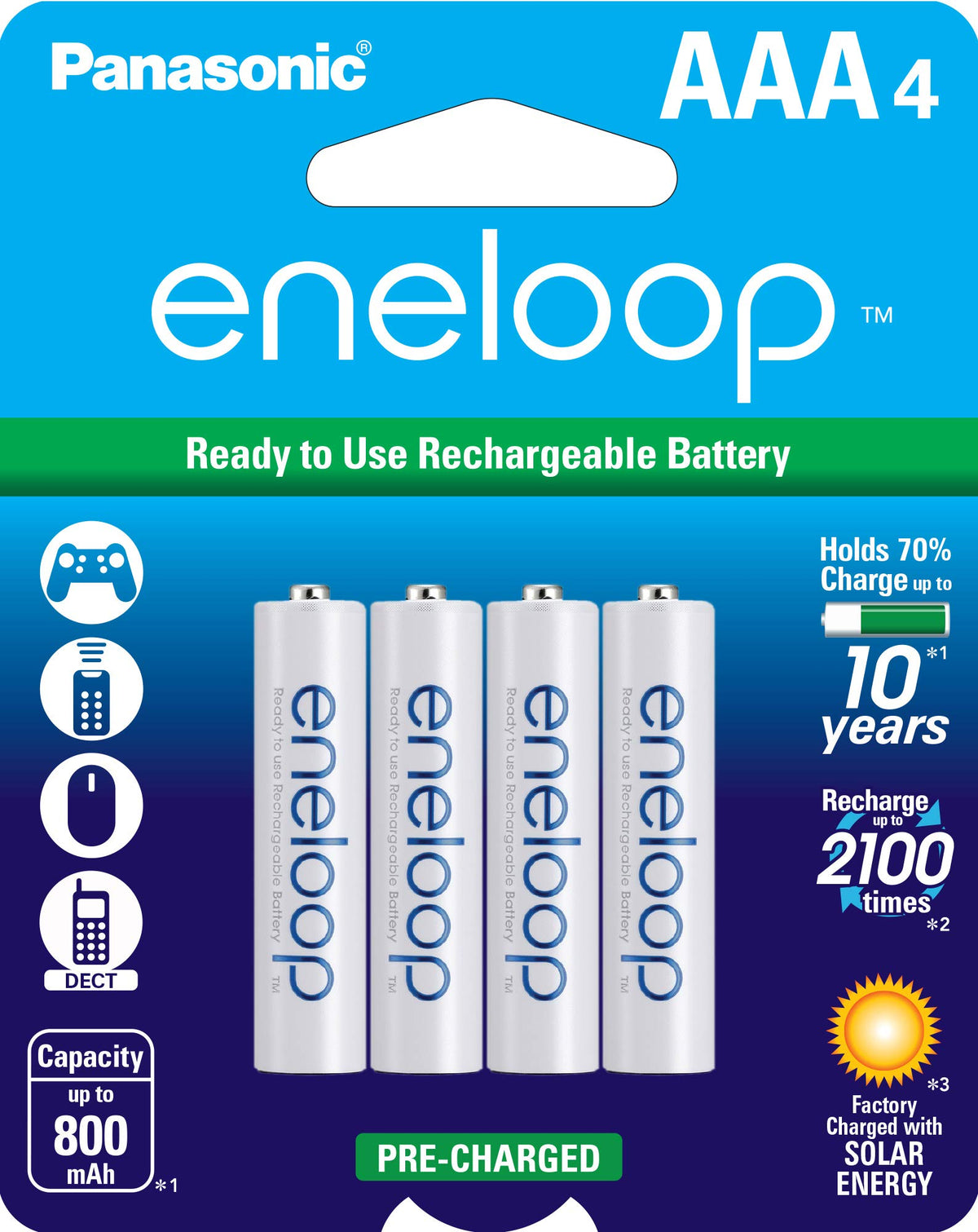 8AA 4AAA Ni-MH Rechargeable Batteries with Quick Charger X210996