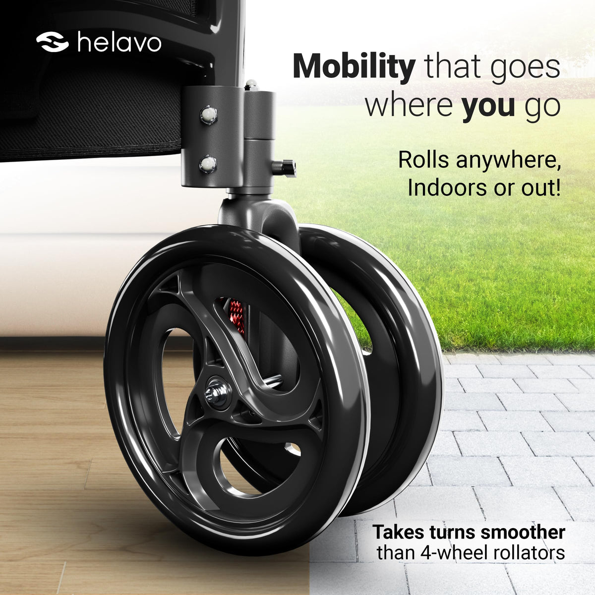 3 Wheel Walker with Double Front Wheels F547077